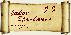 Jakov Stošković vizit kartica
